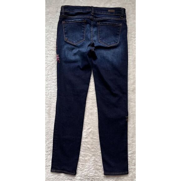 Kut From The Kloth Catherine Boyfriend Floral Embroidered Jeans, Size 2 - Picture 15 of 16
